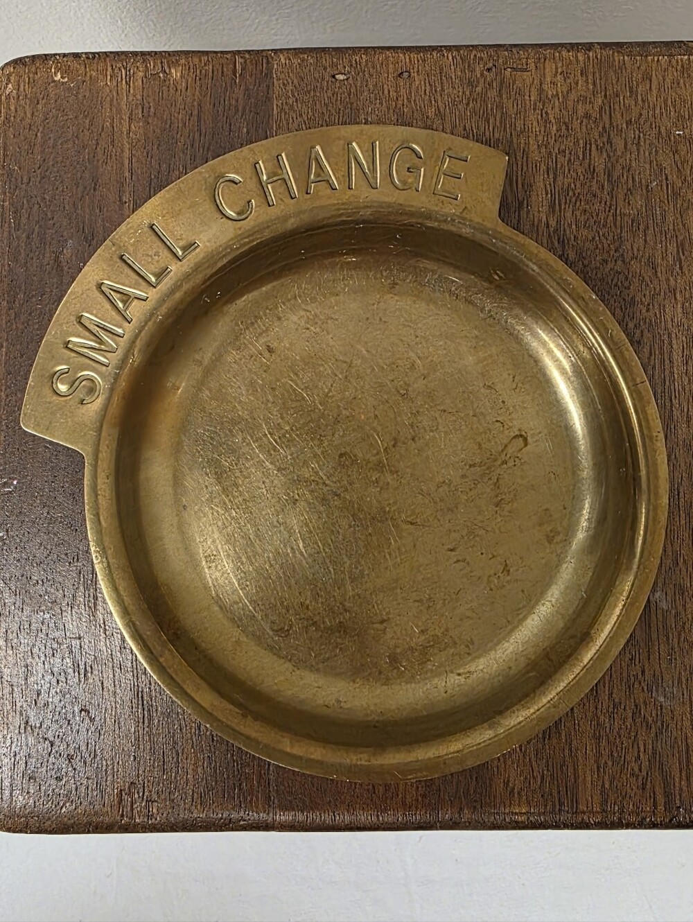 Small Brass Change Dish - Gold Tone
